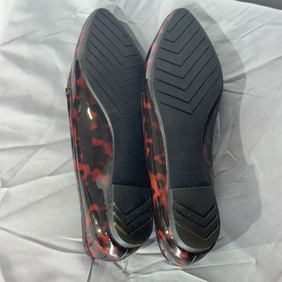 Me Too Aiora Tortoiseshell Patent Loafers Pointed Toe Flats 6W Mobwife Office - Picture 5 of 7